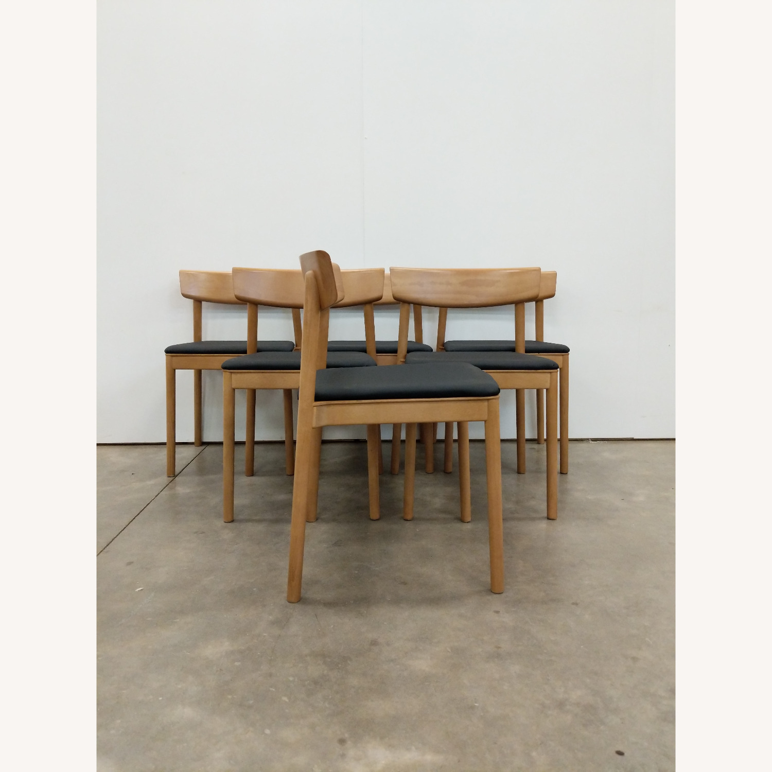 Set of 6 Beech Dining Chairs by Andreu World - image-4