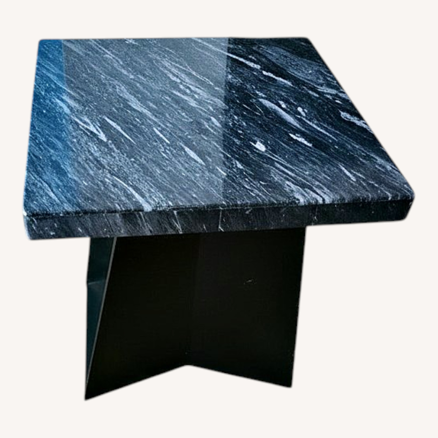 Mahal Black Marble Side Tables - image-0