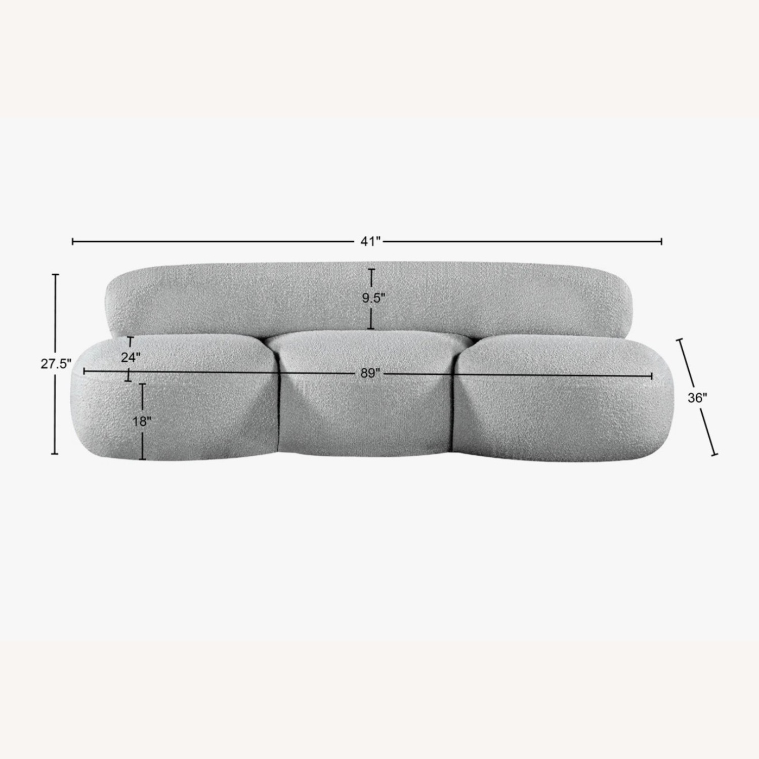 Wayfair Fabric 3+ Seater Sofa - image-3
