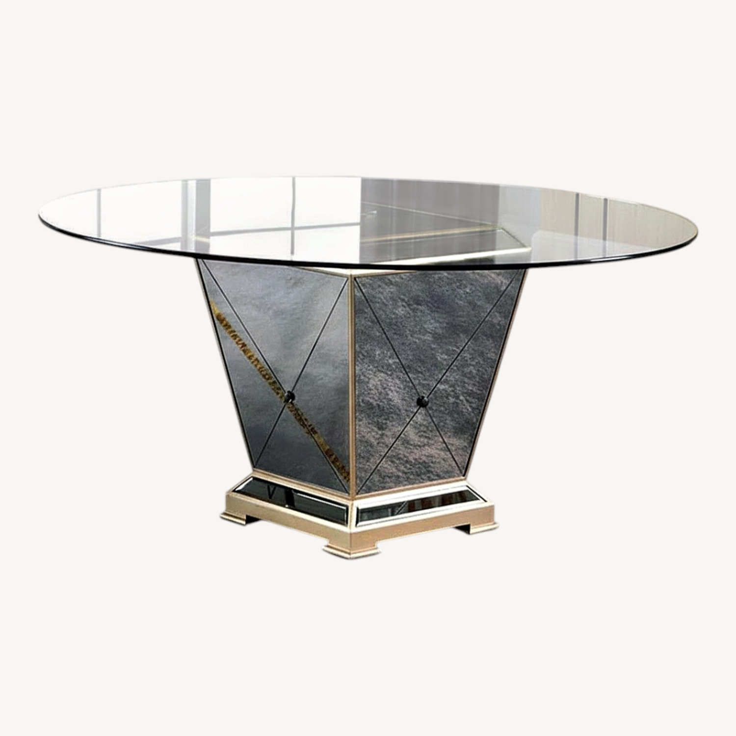 Seaford Round Glass Dining Table - image-0
