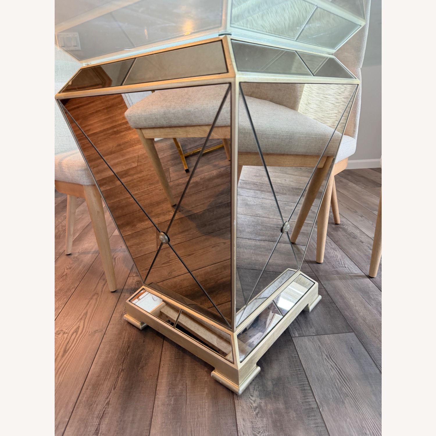Seaford Round Glass Dining Table - image-5