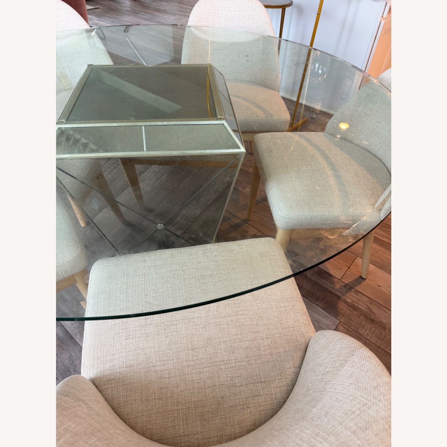 Seaford Round Glass Dining Table - image-3