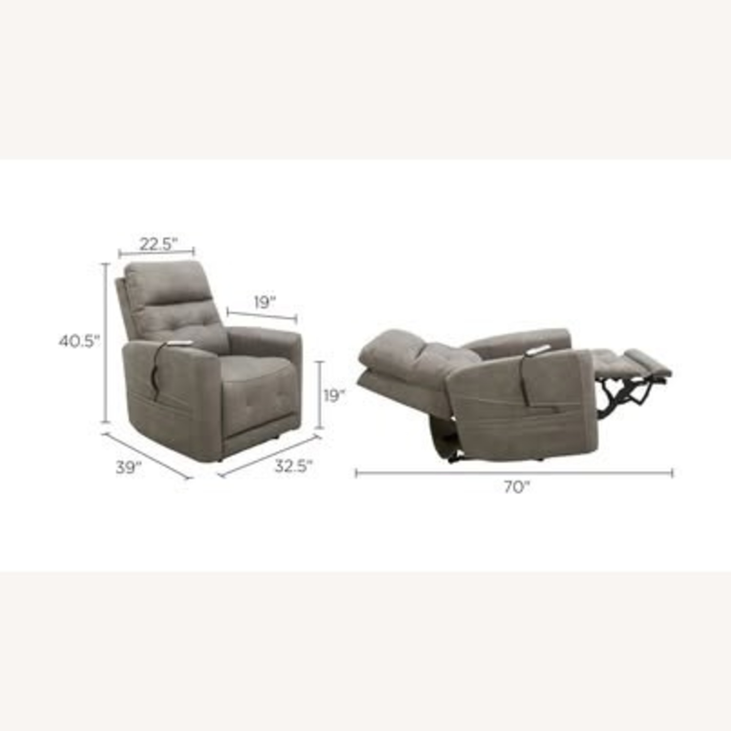 Raymour & Flanigan Laverne Microfiber Power Lift Recliner - image-5