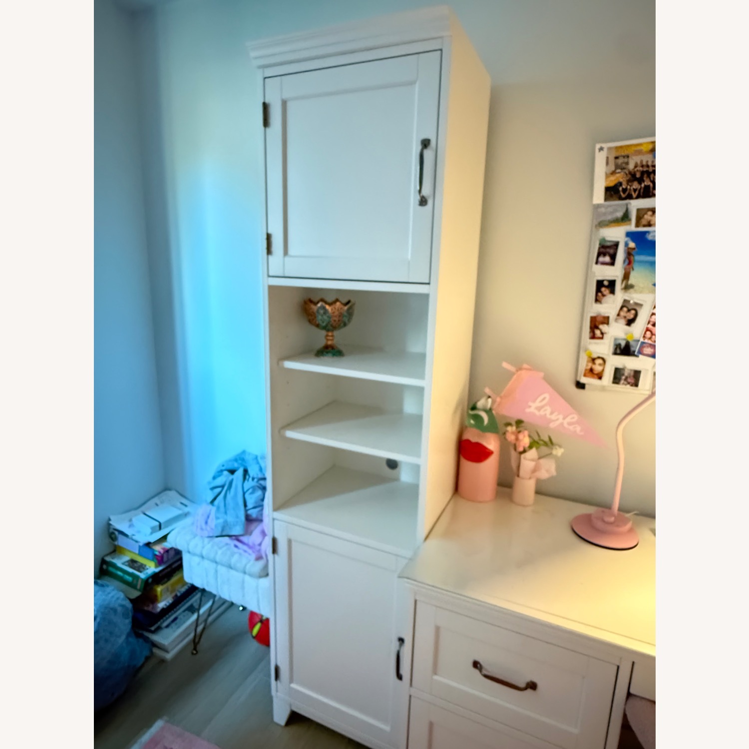 Pottery Barn Teen White Wall Shelf - image-3
