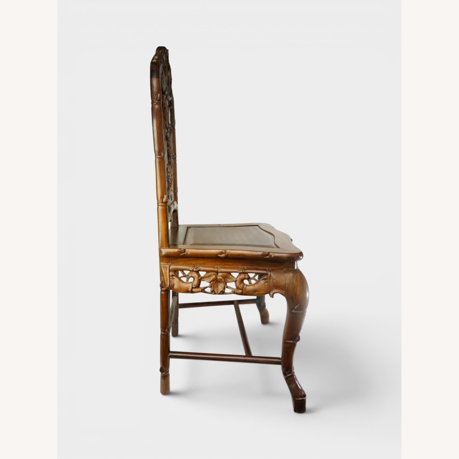 Chinese Hardwood Chair with Inlaid Mother of Pearl - image-2