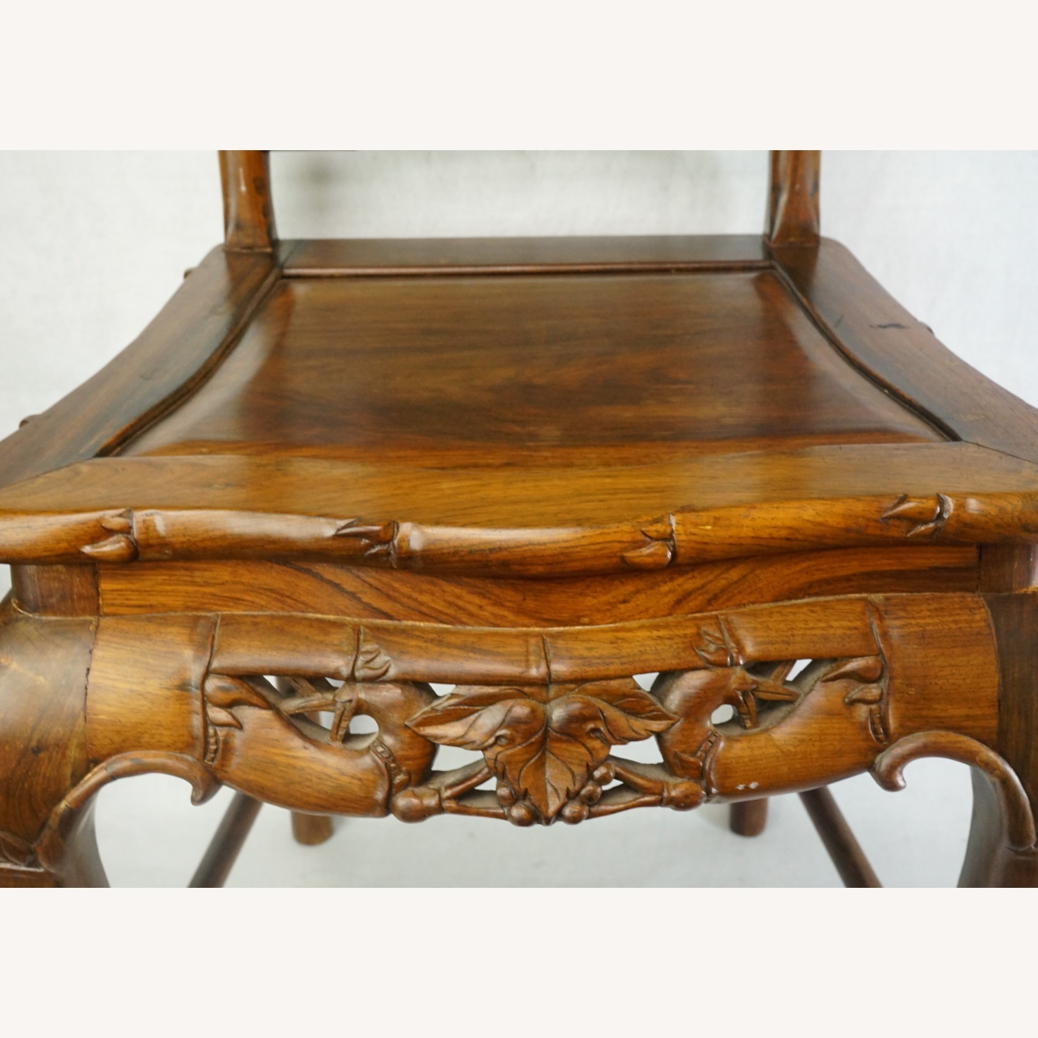 Chinese Hardwood Chair with Inlaid Mother of Pearl - image-9