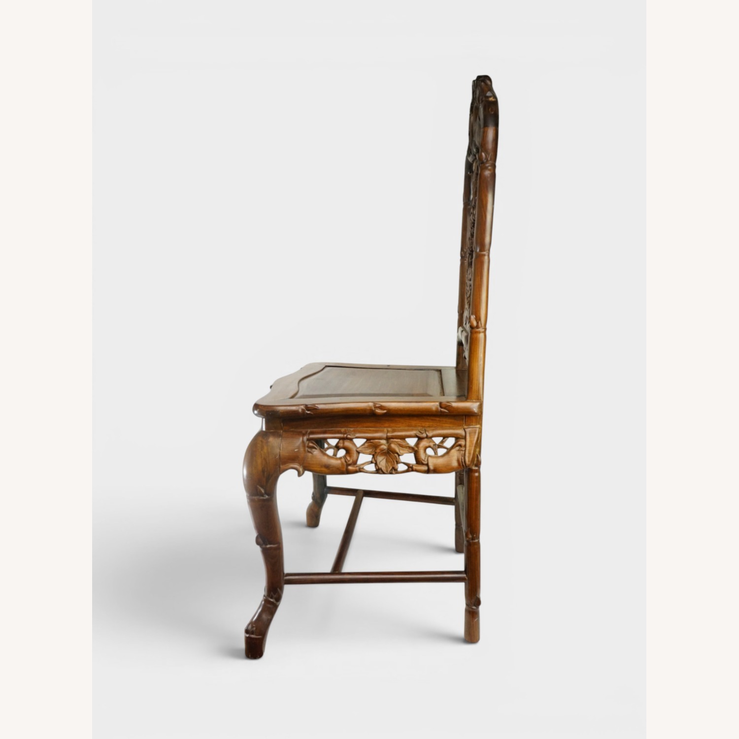 Chinese Hardwood Chair with Inlaid Mother of Pearl - image-3