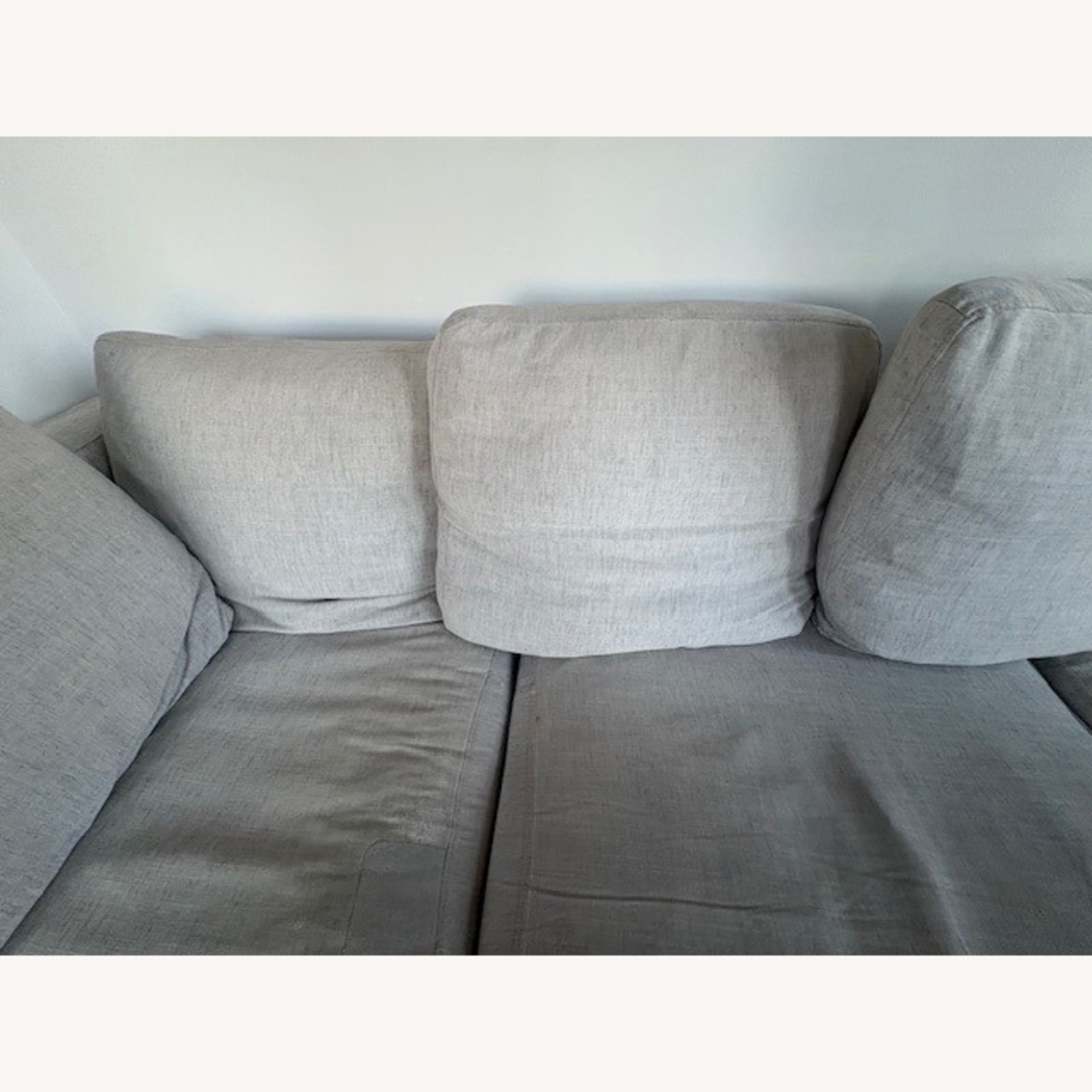 West Elm New Port White Fabric 2 Piece Sectional - image-9