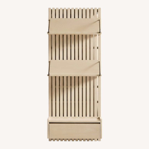 Used Crate & Barrel Batten Natural Wood Wall Shelf for sale on AptDeco