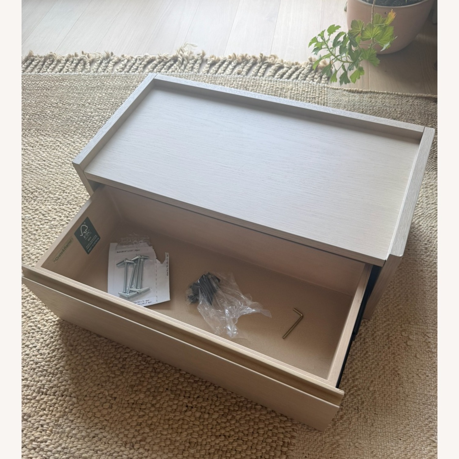 Crate & Barrel Batten Natural Wood Wall Shelf - image-3