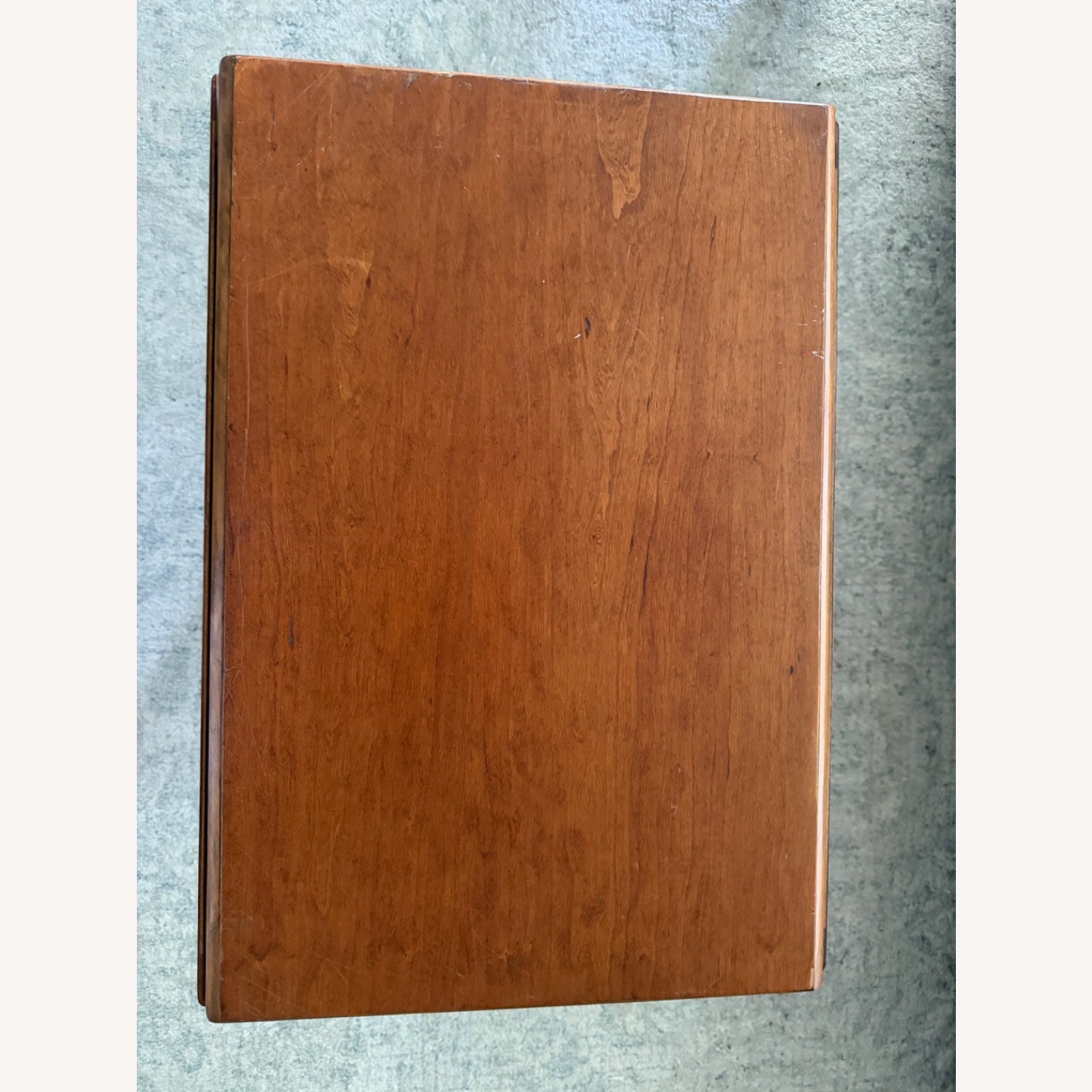 Vintage Solid Wood Drop-Leaf Table - Mid Century - image-4
