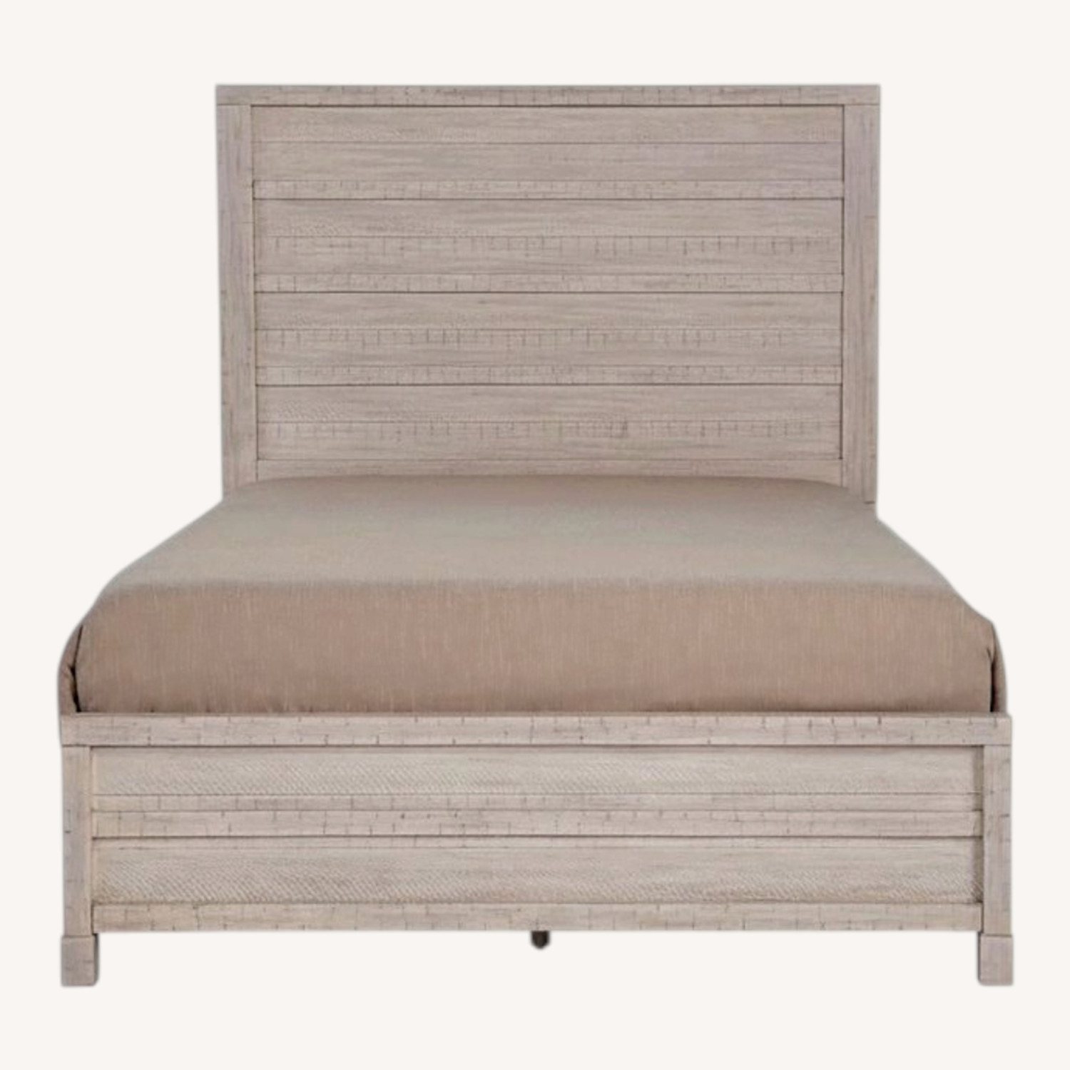 Raymour & Flanigan White Wood Queen Bed - image-0