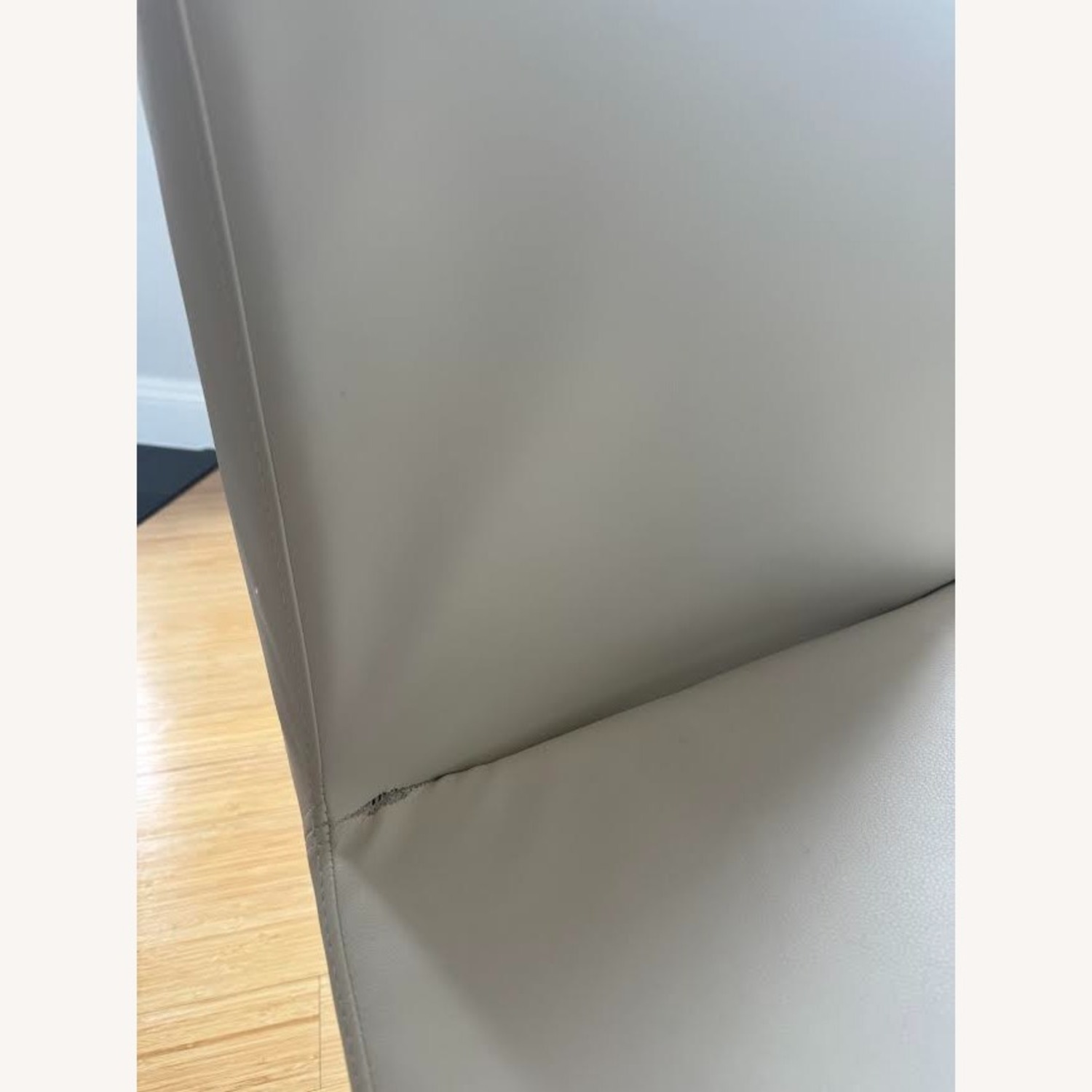 White Faux Leather Dining Chairs (6) - image-3