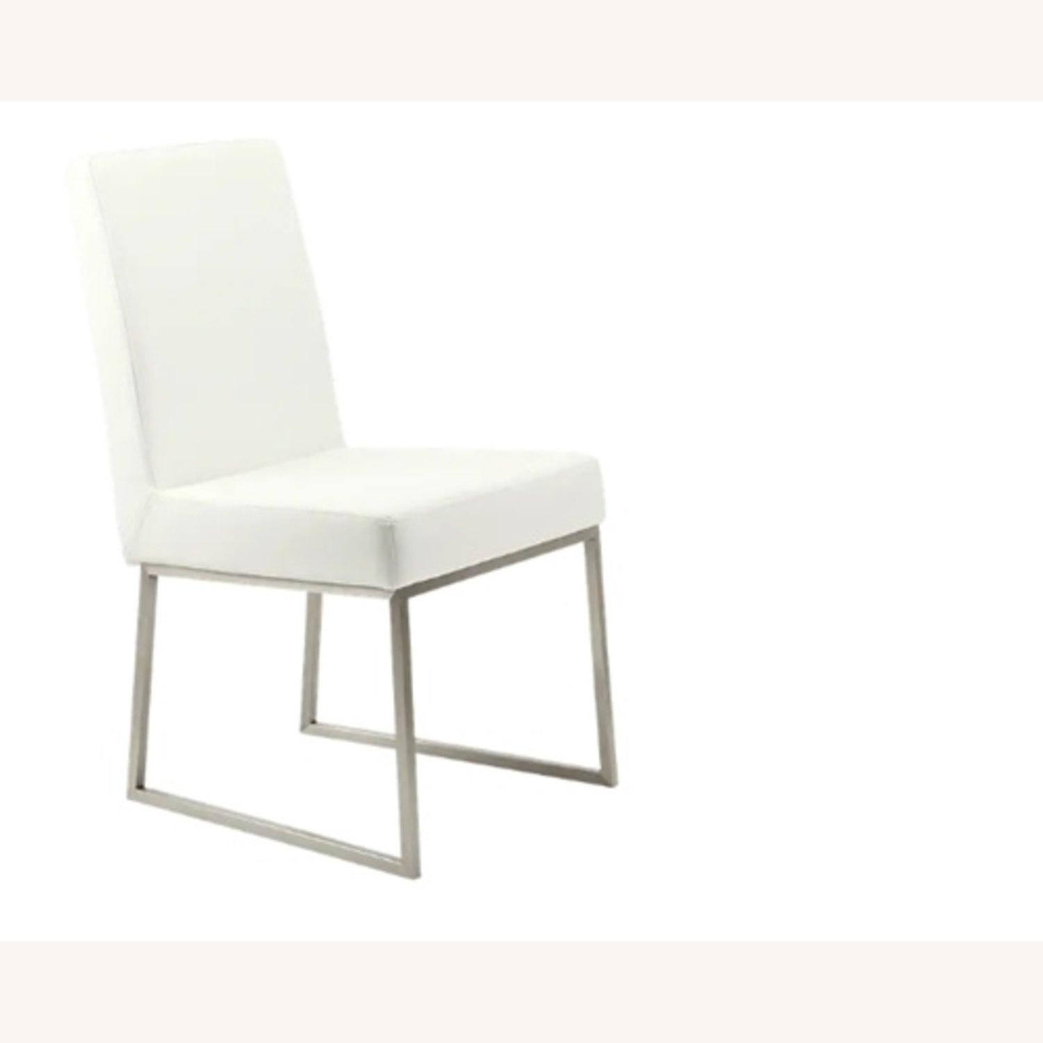 White Faux Leather Dining Chairs (6) - image-5