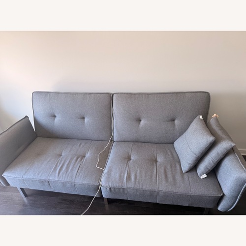 Used Amazon Gray Futon Sofa for sale on AptDeco