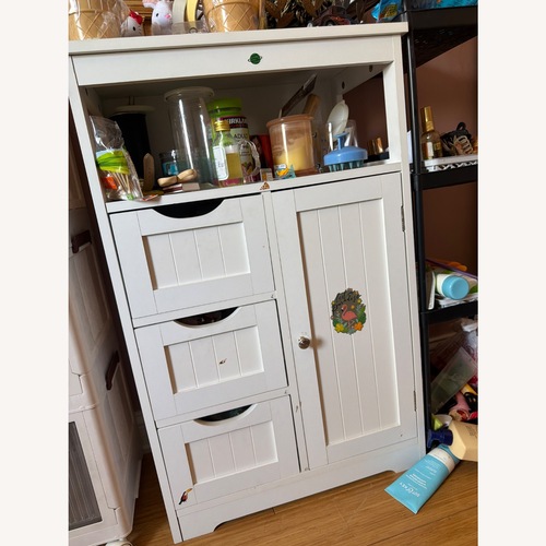 Used White Wood Armoire for sale on AptDeco