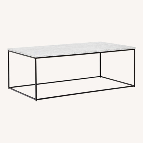 Used West Elm Streamline Black Marble Coffee Table for sale on AptDeco