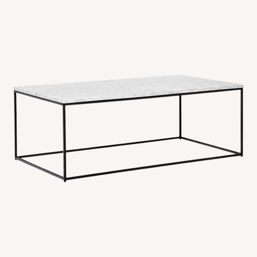 Image of West Elm Streamline Black Marble Coffee Table