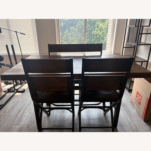 Used Value City Furniture Brown Dining Table Set for sale on AptDeco