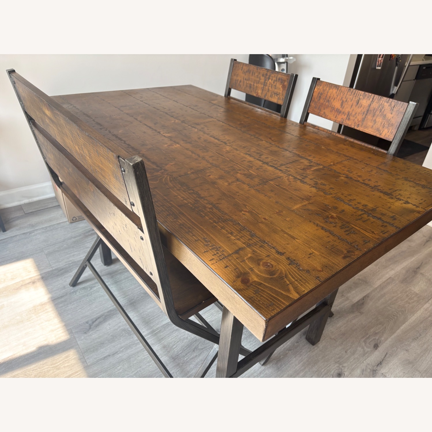 Value City Furniture Brown Dining Table Set - image-3