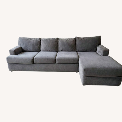 Used Dark Gray 2 Piece Sectional for sale on AptDeco