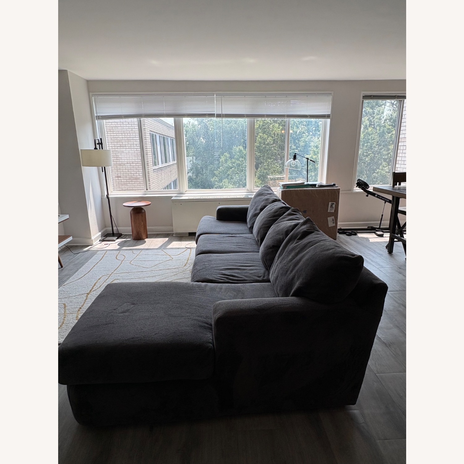 Dark Gray 2 Piece Sectional - image-2