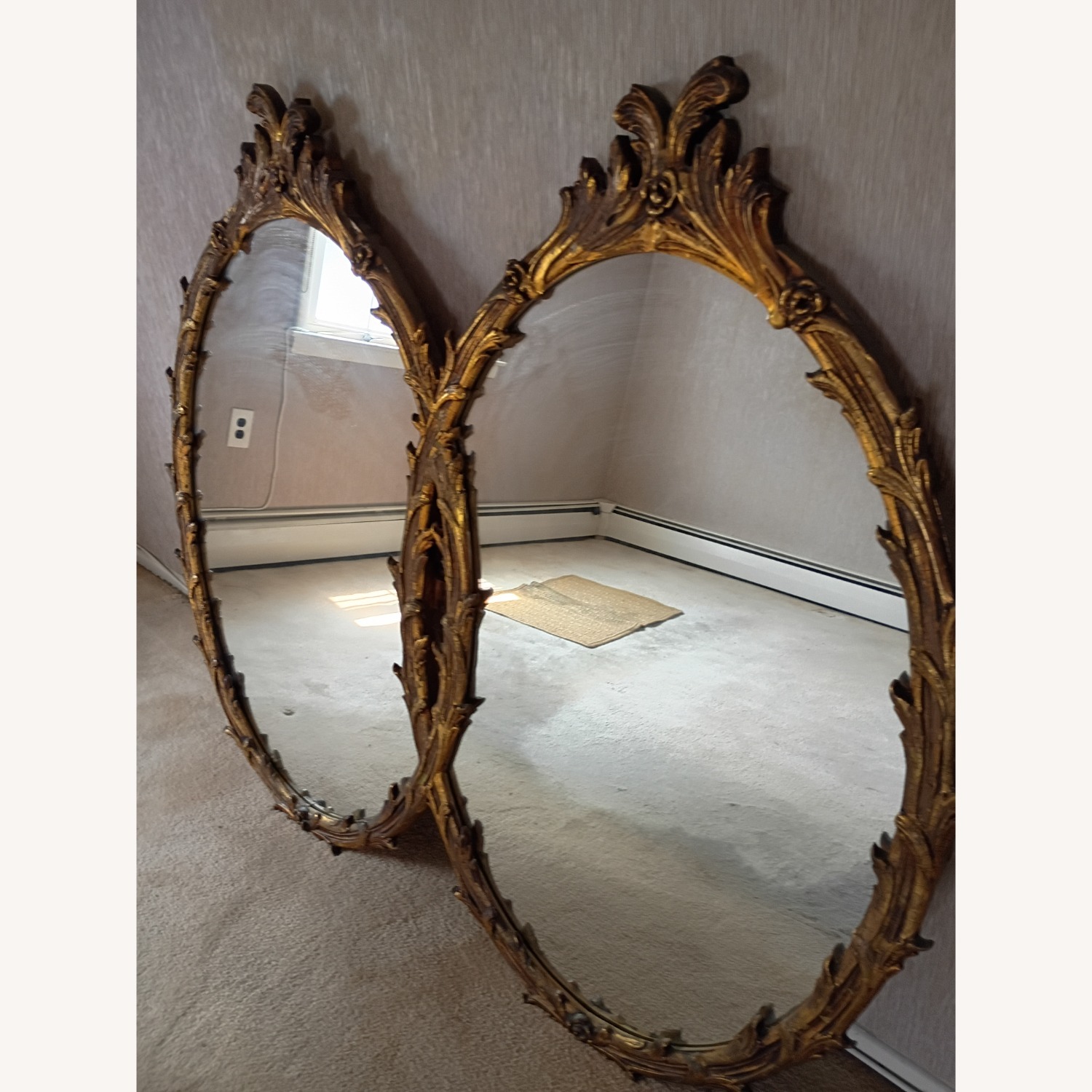 Gold Leaf Double Mirror - image-1