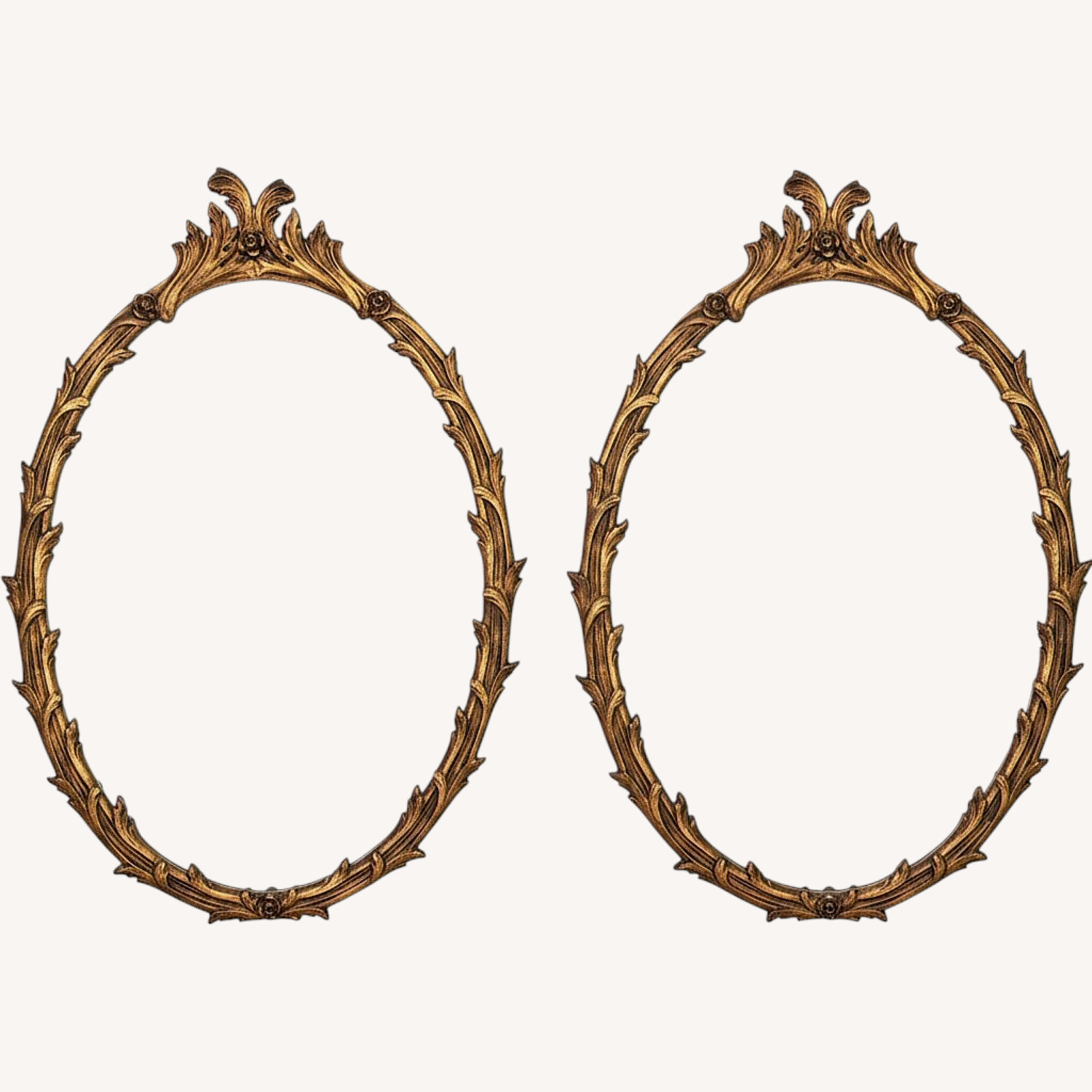 Gold Leaf Double Mirror - image-0