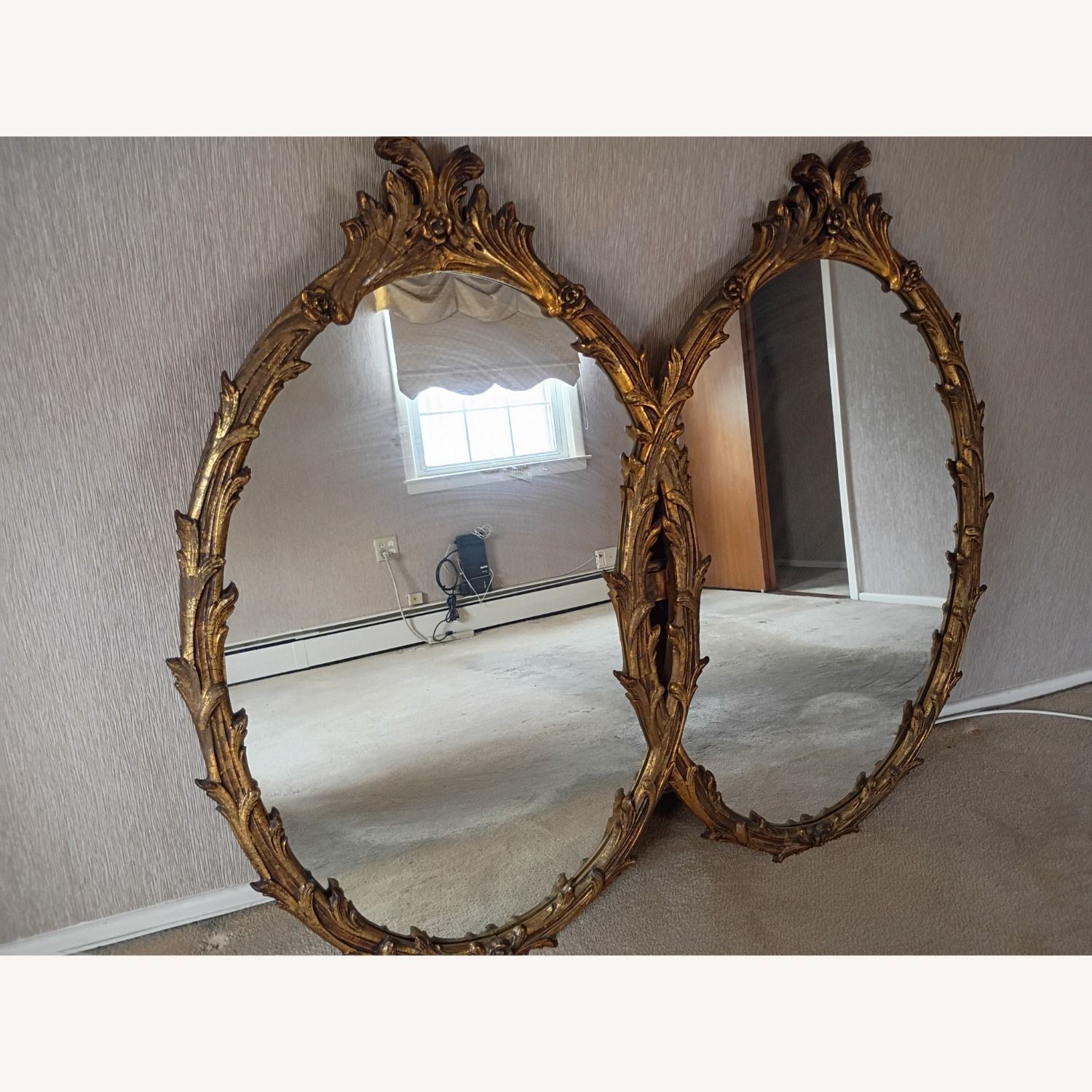 Gold Leaf Double Mirror - image-2