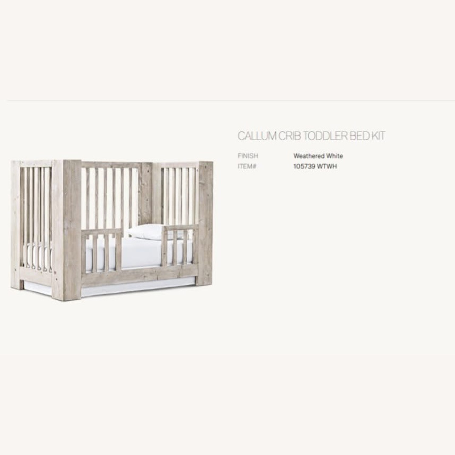 Restoration Hardware Callum Complete Nursery Set - Weathered White - image-8