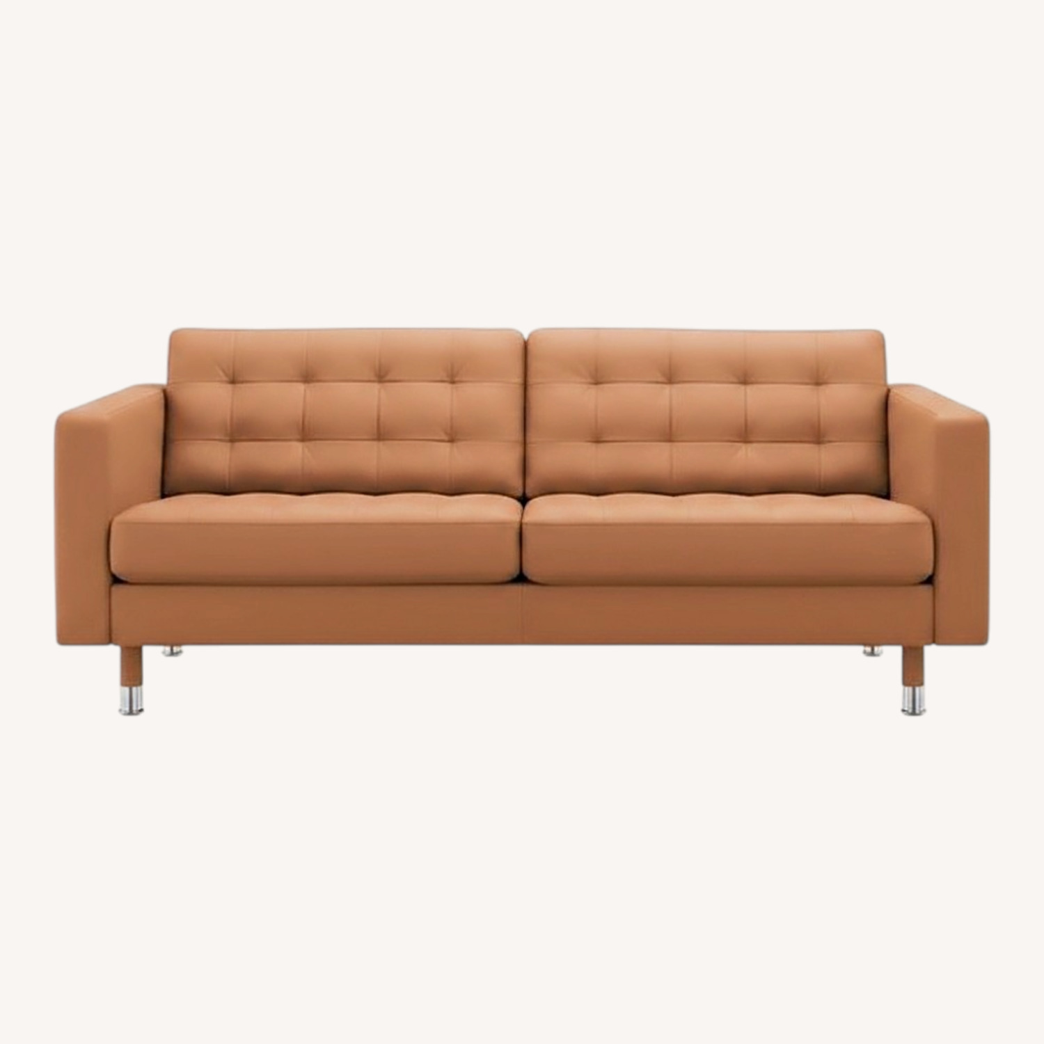 IKEA Morabo Light Brown Leather Loveseat - image-0