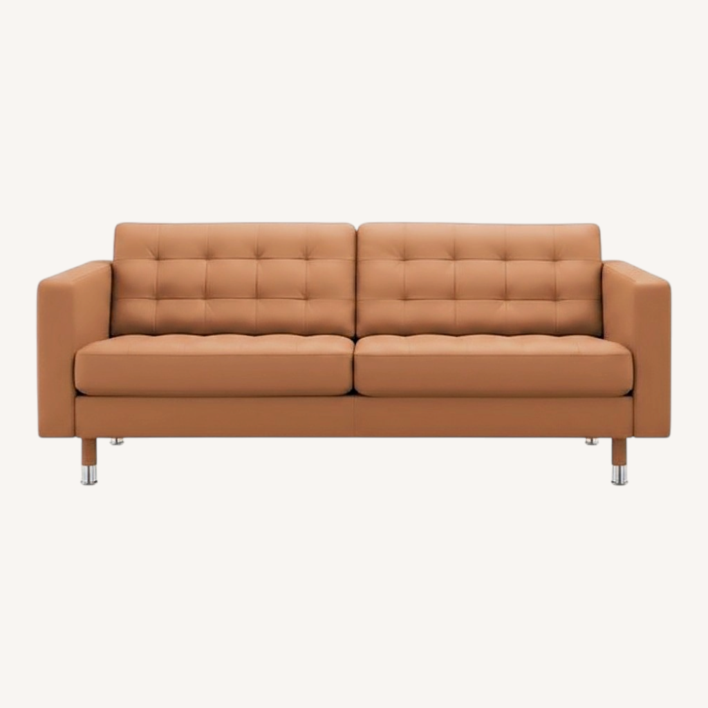 Image of Ikea Morabo Light Brown Leather Loveseat