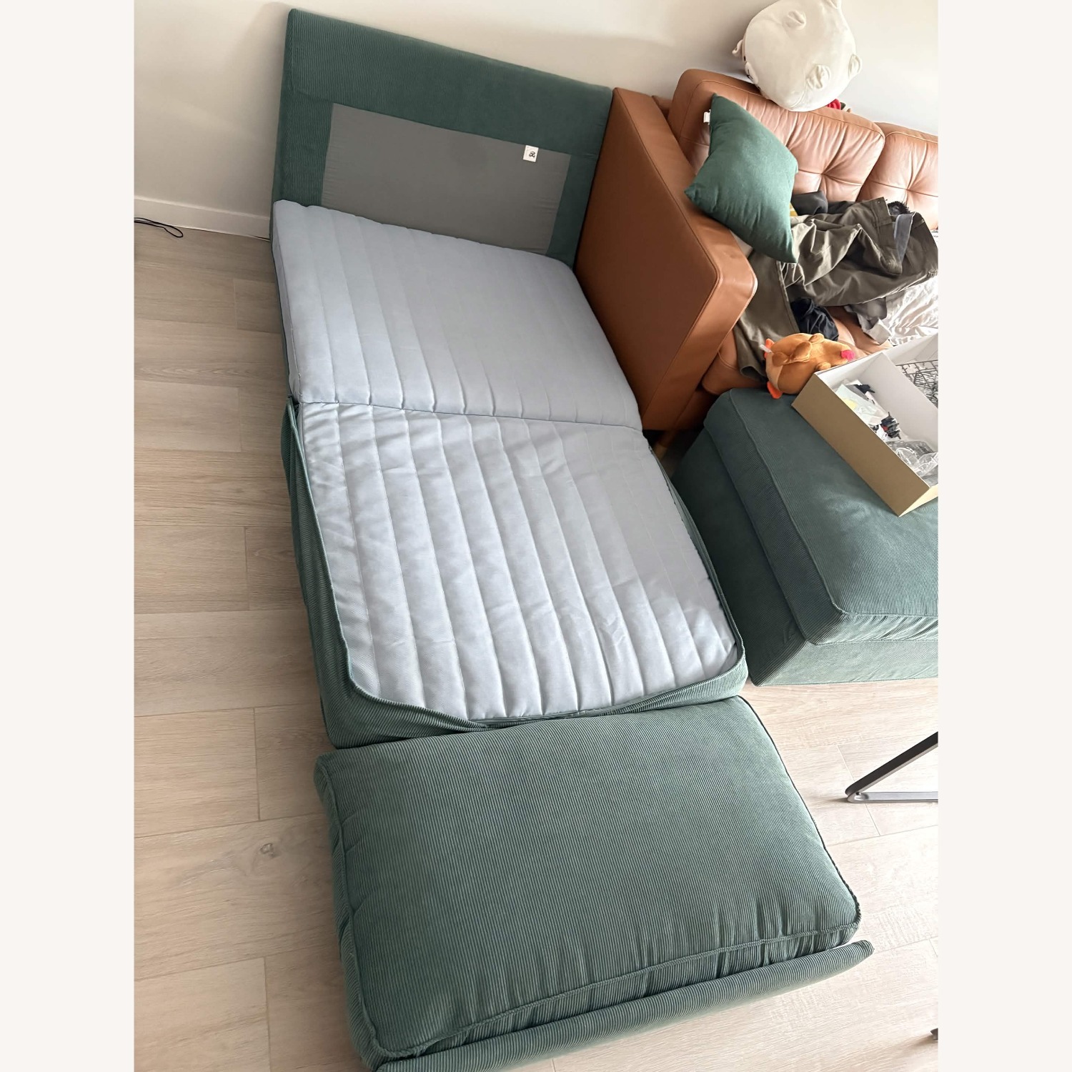 IKEA Kivik Green Fabric Chaise Lounge - image-4