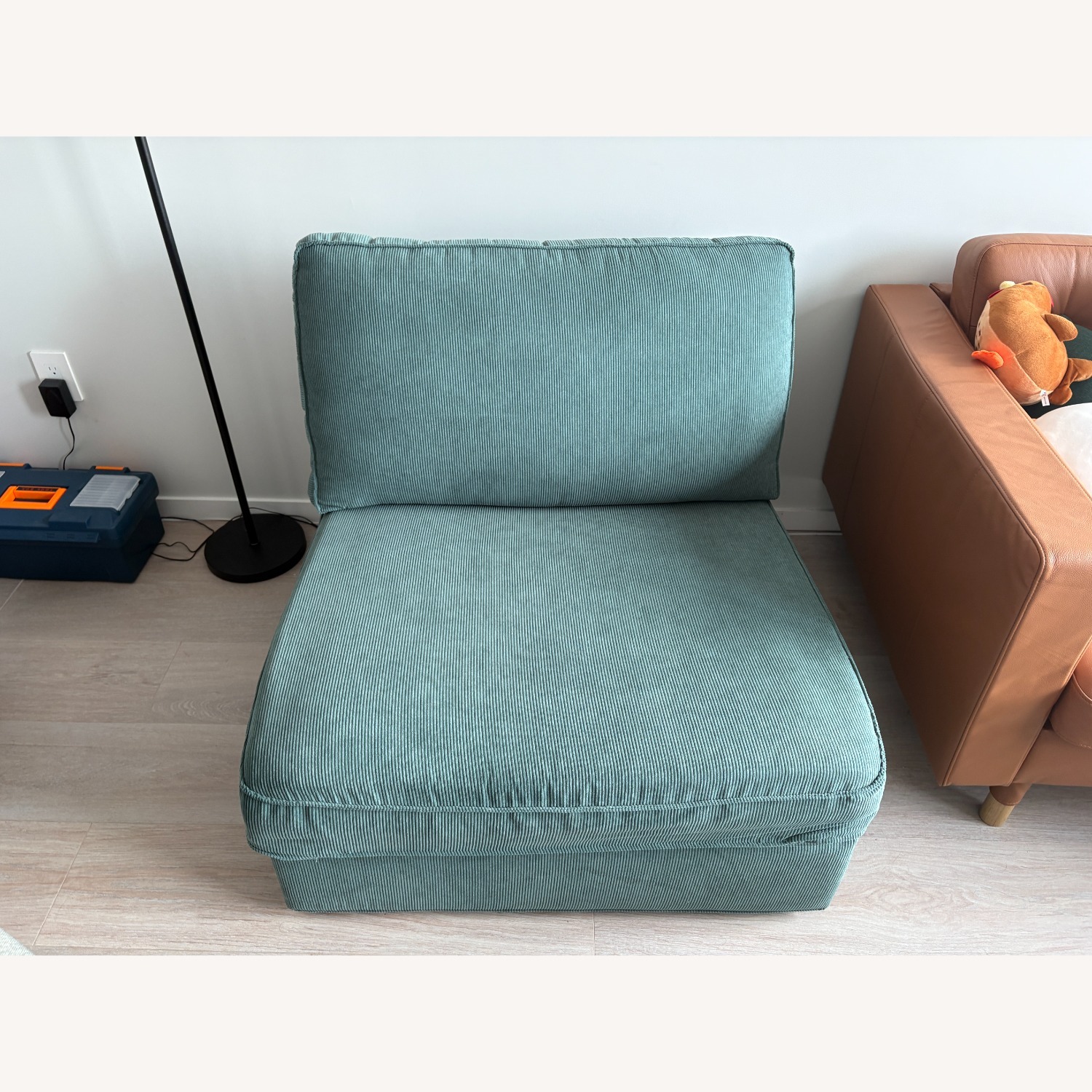 IKEA Kivik Green Fabric Chaise Lounge - image-2