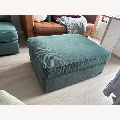 Used IKEA Kivik Green Ottoman  for sale on AptDeco