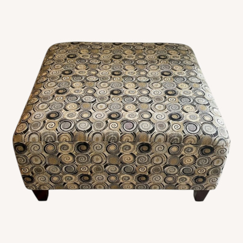 Used Light Gray Fabric Ottoman for sale on AptDeco