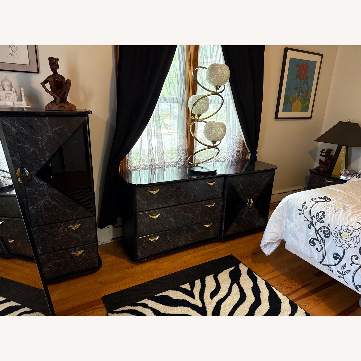 Vintage/Antique Finds Black Wood Dresser - image-2