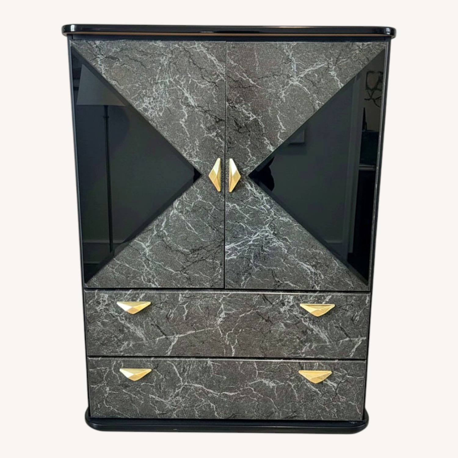 Vintage/Antique Finds Black Armoire - image-0
