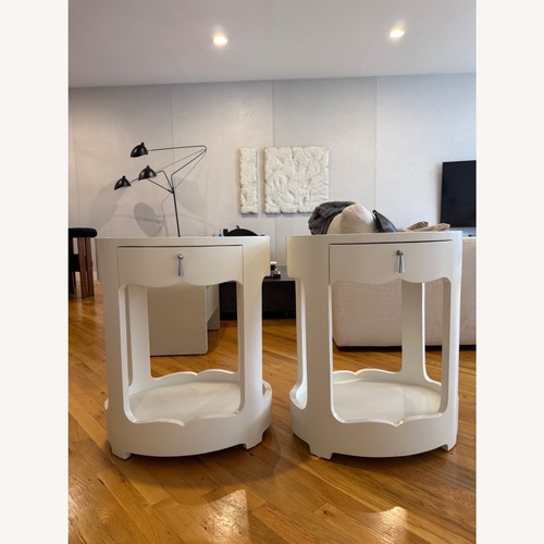 Used Beautiful White Bungalow 5 Brigitte side tables for sale on AptDeco