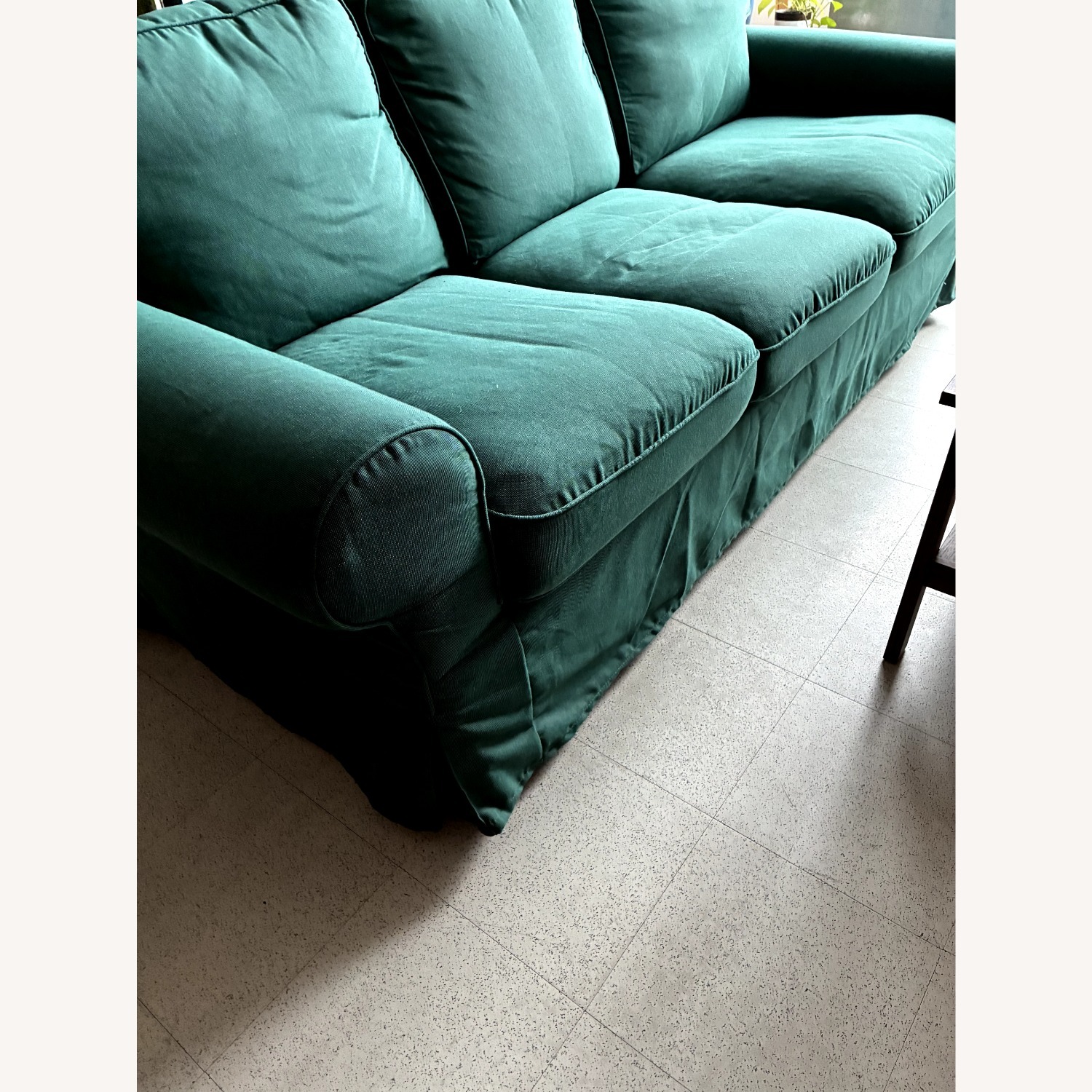 IKEA Green Fabric 3+ Seater Sofa - image-1