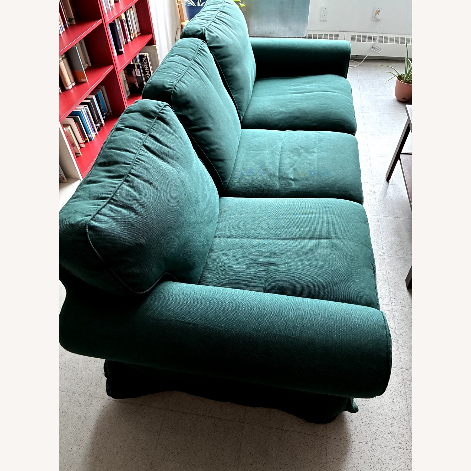 IKEA Green Fabric 3+ Seater Sofa - image-3
