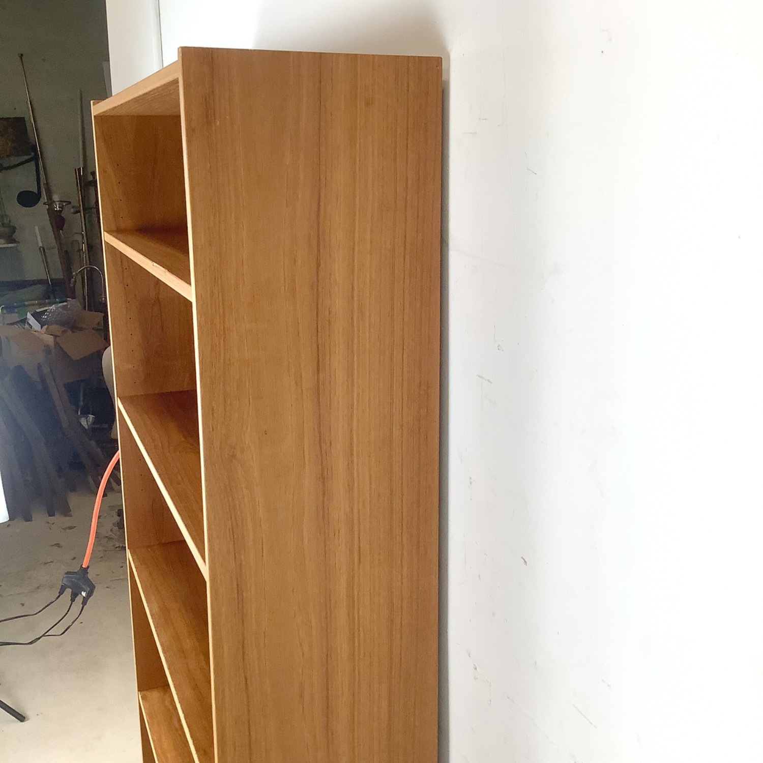 Tall Scandinavian Modern Teak Bookcase - image-7