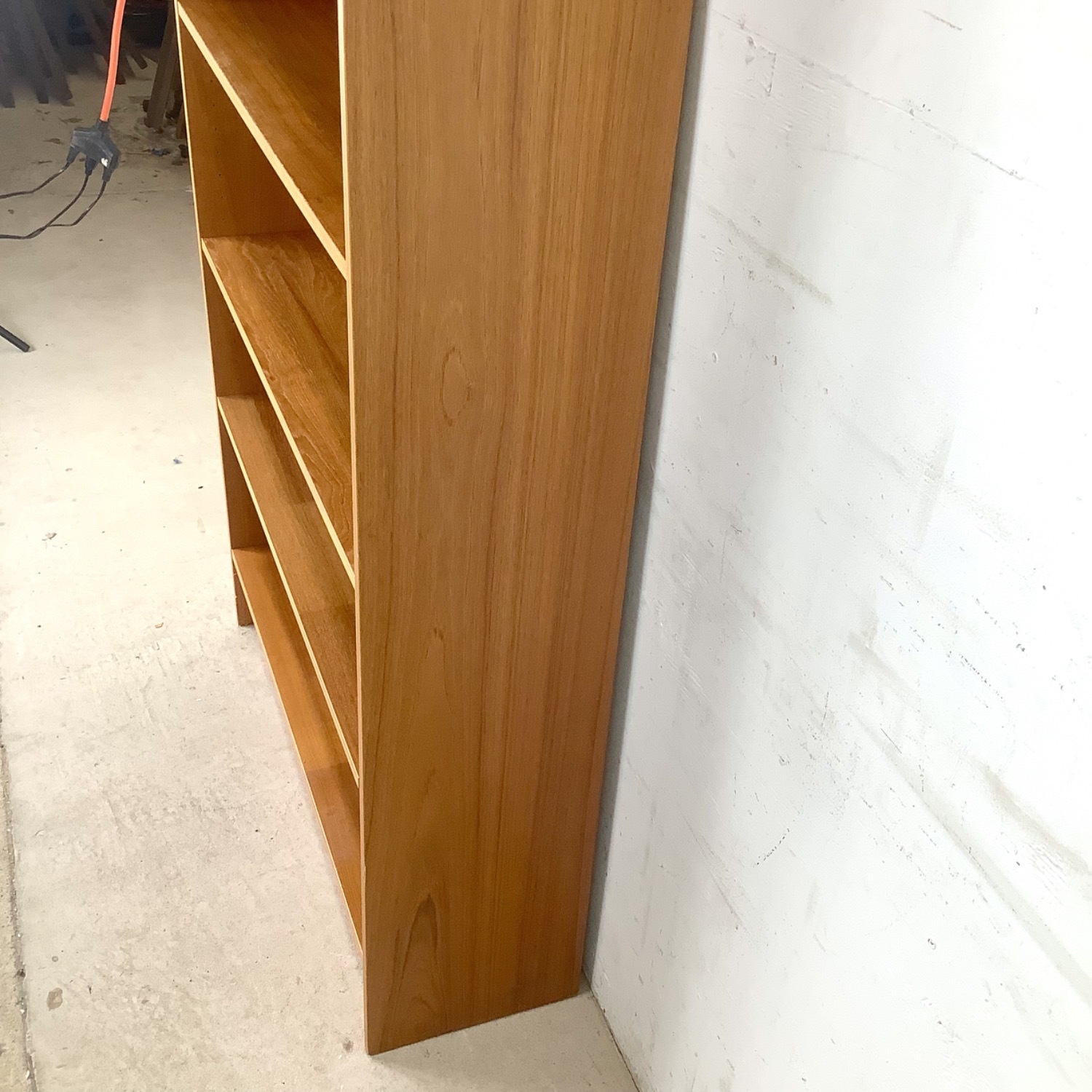 Tall Scandinavian Modern Teak Bookcase - image-8
