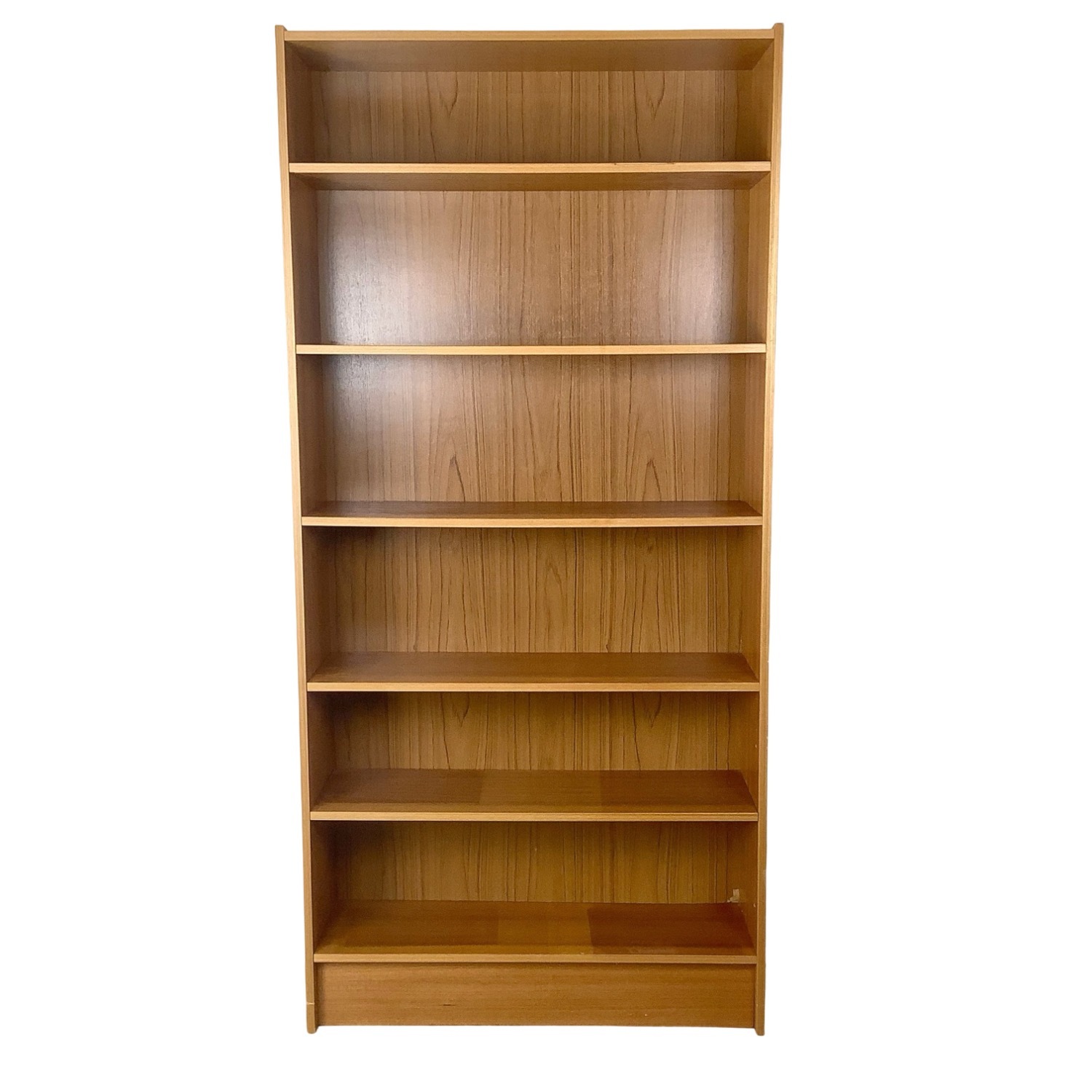 Tall Scandinavian Modern Teak Bookcase - image-1