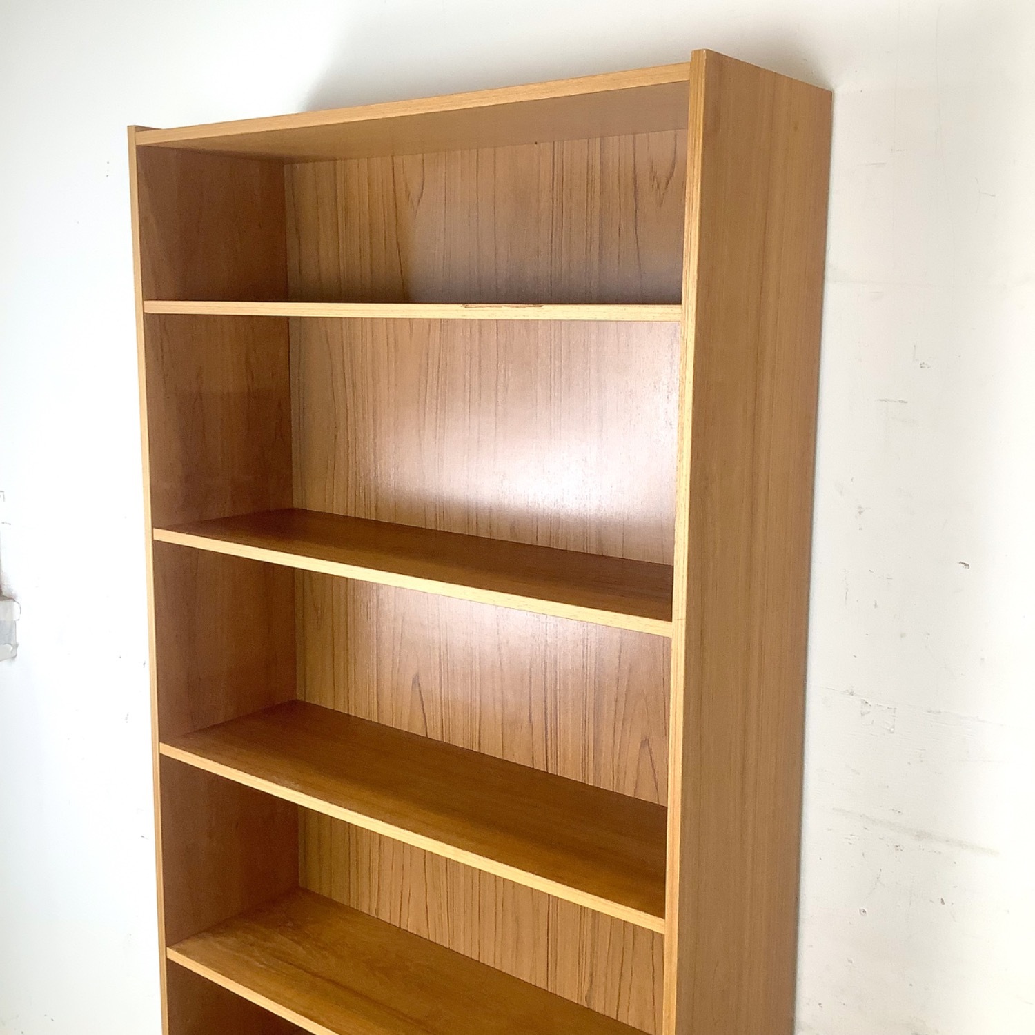 Tall Scandinavian Modern Teak Bookcase - image-4