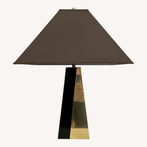 Used Vintage/Antique Finds Black Wood Table Lamp for sale on AptDeco