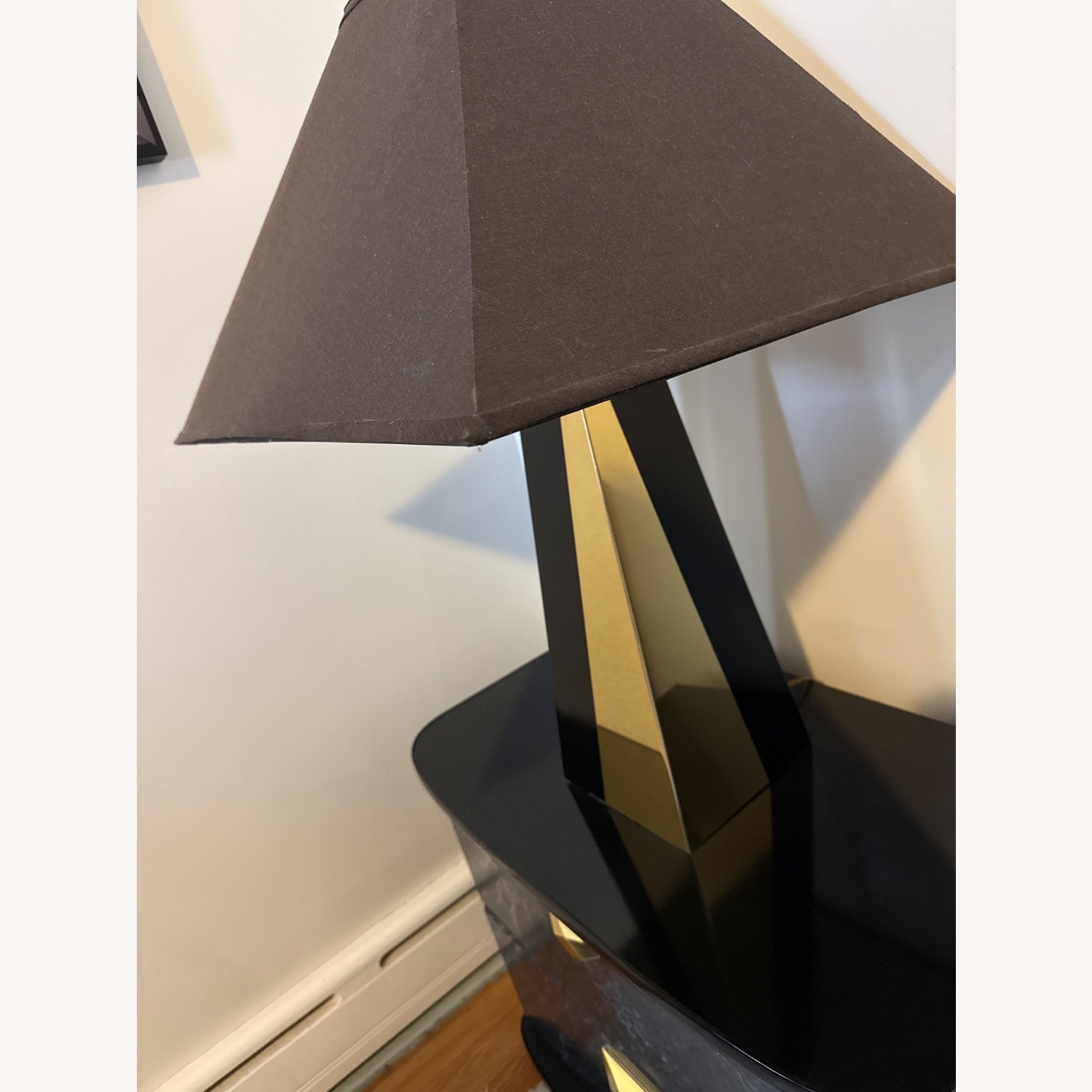 Vintage/Antique Finds Black Wood Table Lamp - image-3