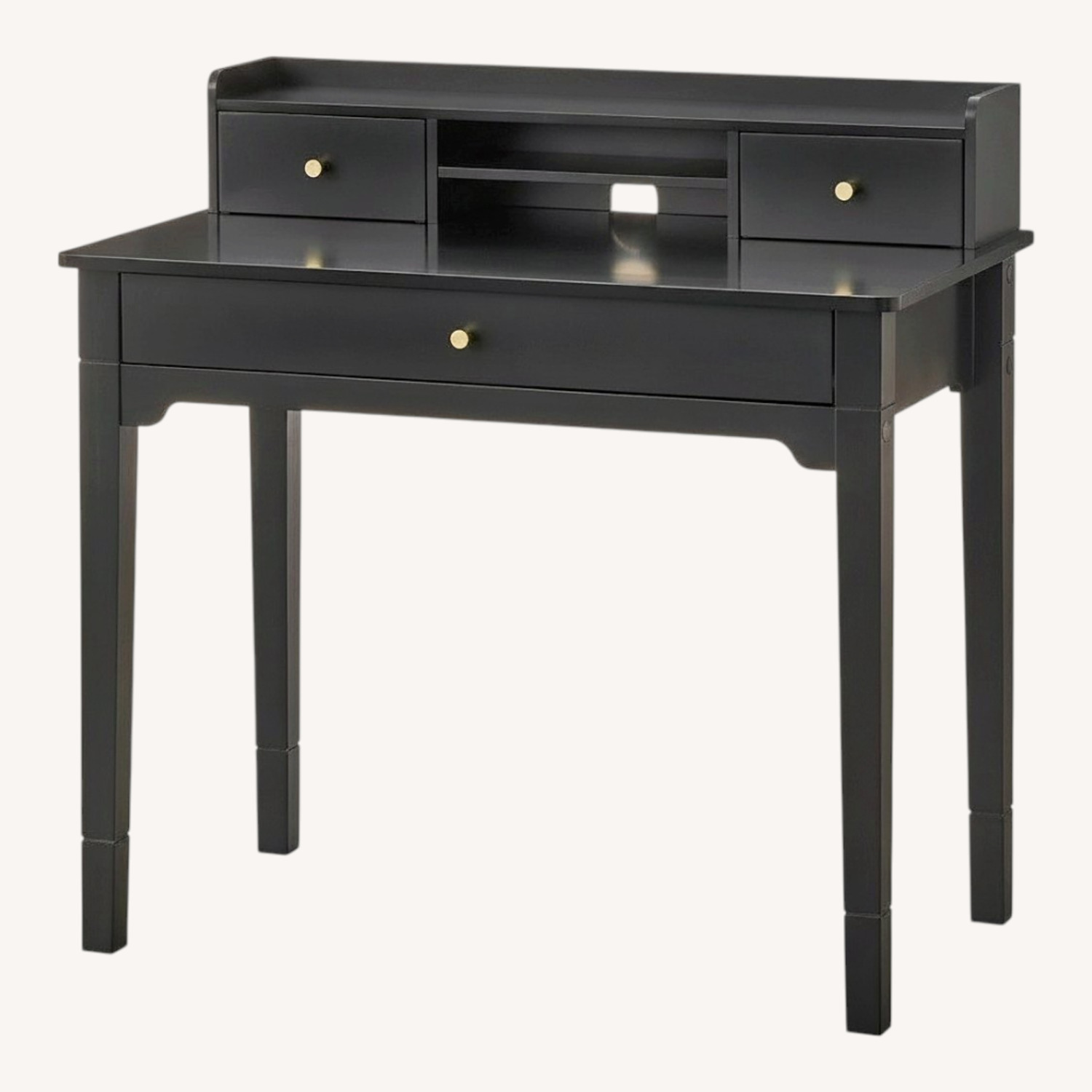 Target Black Keaton Desk with Hutch - image-0