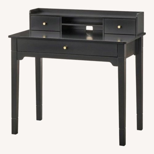 Used Target Black Keaton Desk with Hutch for sale on AptDeco