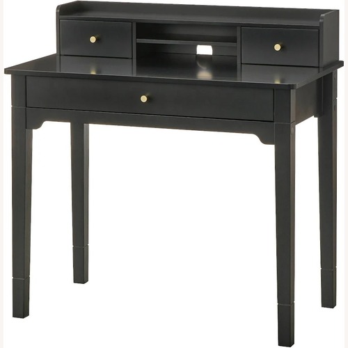 Used Target Black Keaton Desk with Hutch for sale on AptDeco